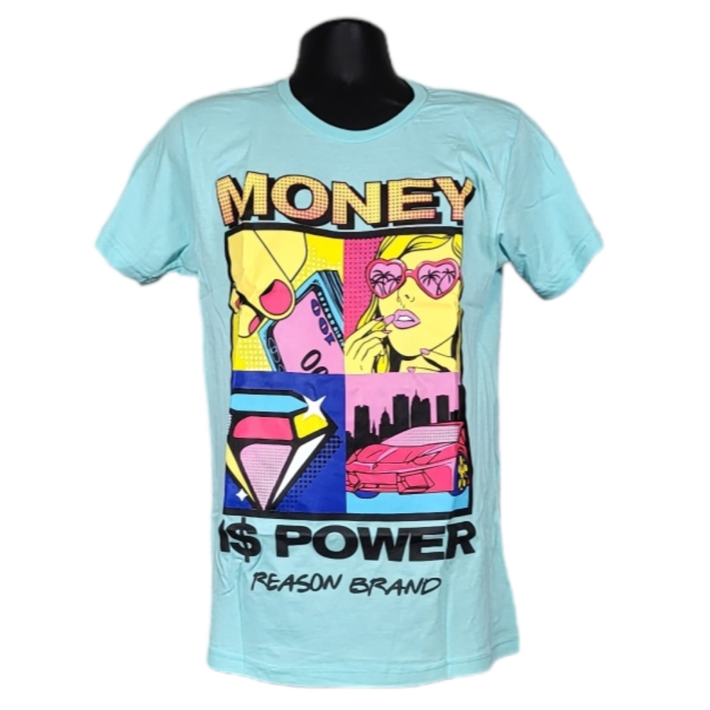 Reason Clothing Money Is Power Graphic Tee New With Tags